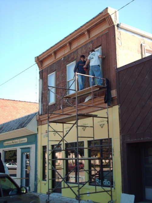 Sheating installation and siding removal