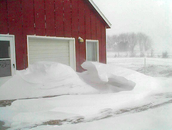 Unique snow drift