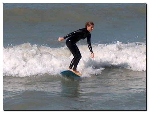 A young surfer