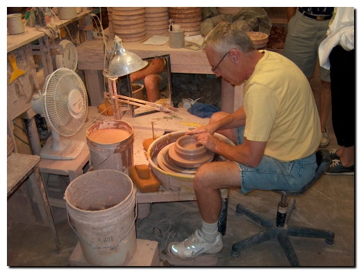 Dave at the potters wheel, Red Wing Pottery