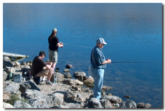 Dan, Gary, and Brian fishing at Mantua.