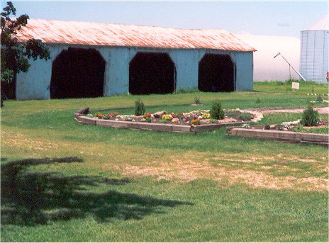 View of the 1992 flower garden project