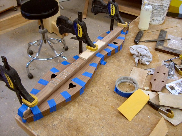 Gluing the top to the frame