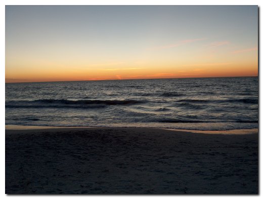 Sunsets on the gulf were a little plain