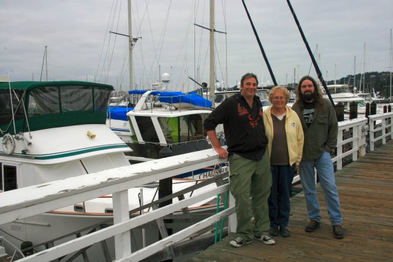 Brian, Sandy, and Gary at marina
